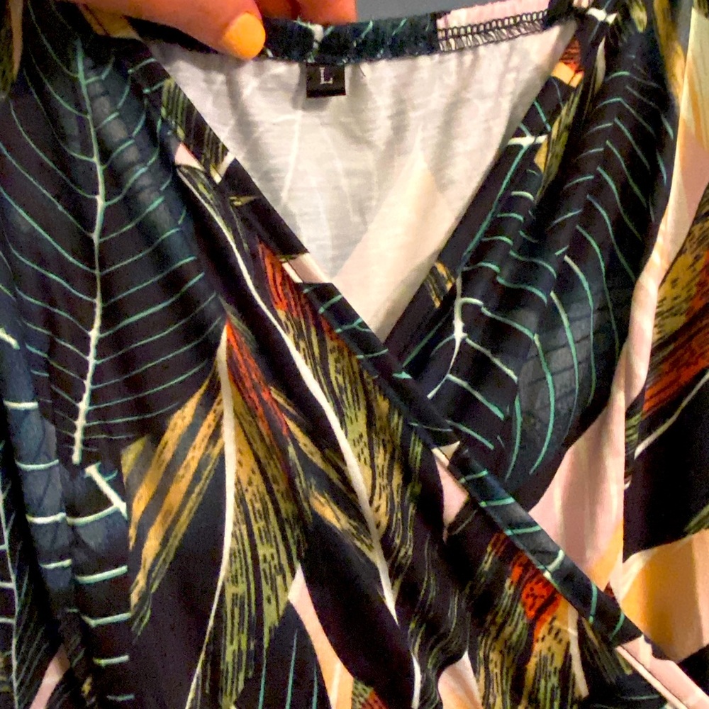 Vneck floral dress, size Large from Amazon